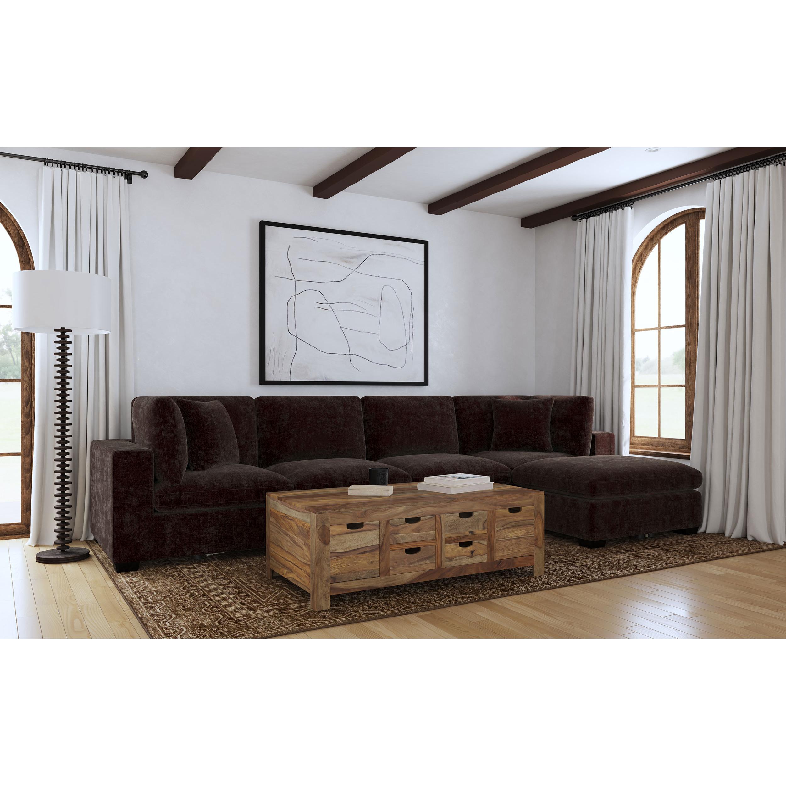 Coaster Furniture Lakeview 551464-SETB 5 pc Upholstered Modular Sectional Sofa - Dark Chocolate IMAGE 1